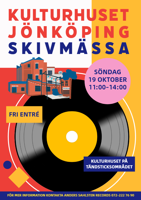 Skivmässa Kulturhuset Jönköping Söndag 19 oktober